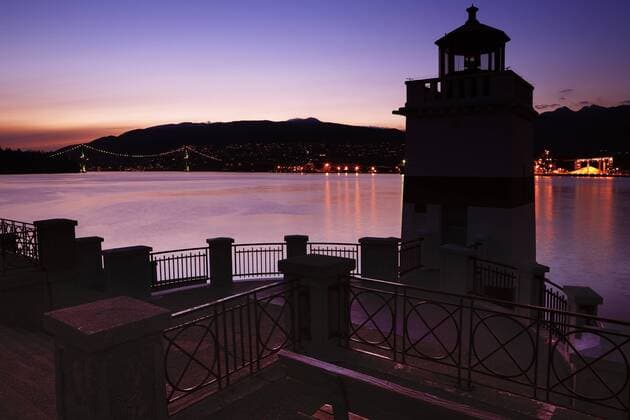 sunset at Brockton Point, Stanley Park, Vancouver, British Columbia  acp20953