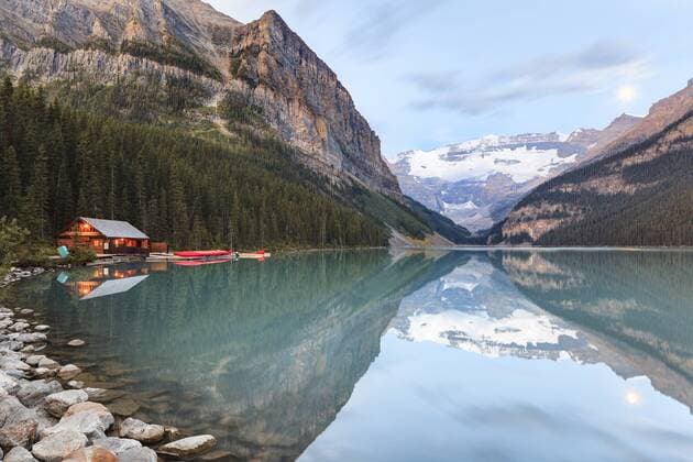 Lake Louise on a moonlit night, Banff National Park, Alberta, Canada  acp74457 Photography