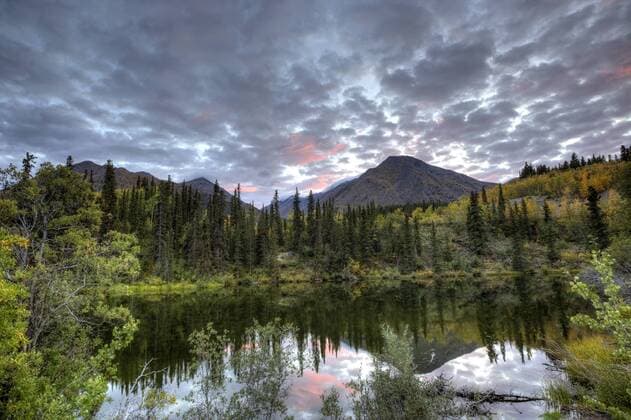 Unnamed pond beside Annie Lake, Whitehorse, Yukon, Canada.  acp41290