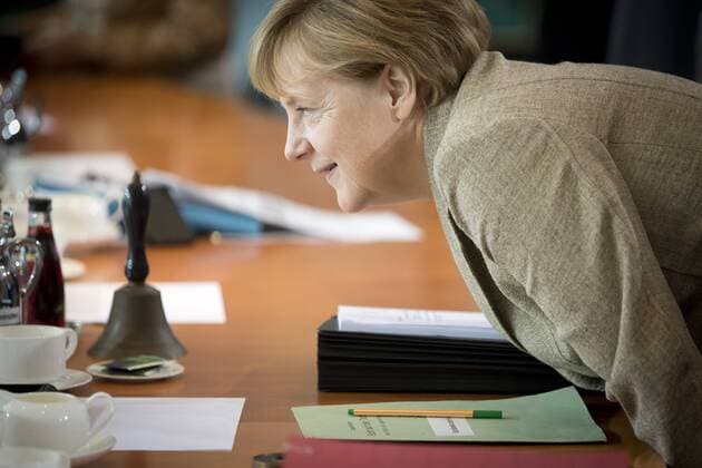 Bundeskanzlerin Angela Merkel (CDU) kommt am Mittwoch (13.08.14) in Berlin zur Kabinettssitzung.