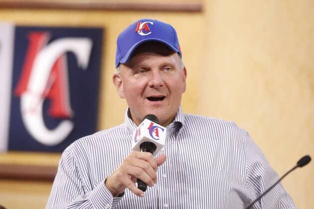 Steve Ballmer NBA Basketball Herren USA : Steve Ballmer, neuer Eigentümer der LA Clippers - Los Angeles - 18 08 2014 ChrisElise PanoramicUSA 
