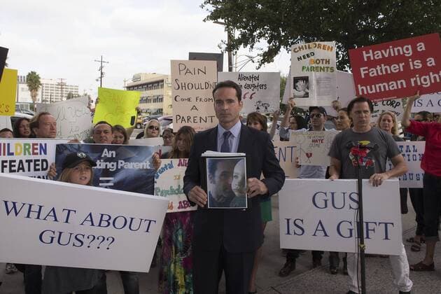 Jason Patric, Actor, Activist and Founder of Stand Up for Gus - Protest in support of Patrics fight to be recognized as the father of a four-year-old boy, Gus - Los Angeles - 02 09 2014 ChrisElise PanoramicUSA 