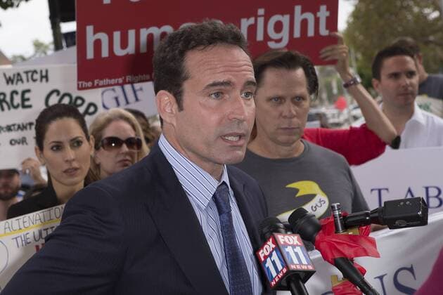Jason Patric, Actor, Activist and Founder of Stand Up for Gus - Protest in support of Patrics fight to be recognized as the father of a four-year-old boy, Gus - Los Angeles - 02 09 2014 ChrisElise PanoramicUSA 