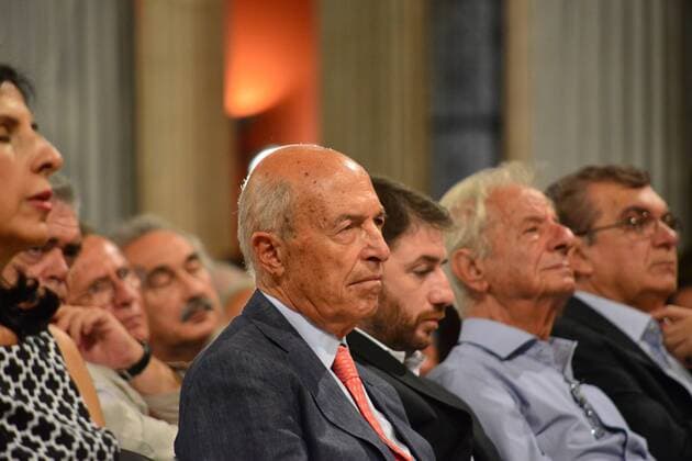 euro Premierminister Costas Simitis the PM of the introduction of the Euro Costas Simitis offizielle Feierstunde des vierzigsten Jahrestages der Parteigruendung der PASOK in Athen - Zappeion Kongresszentrum official ceremony of the fortieth anniversary of the founding of the PASOK party in Athens - Zappeion Convention Center