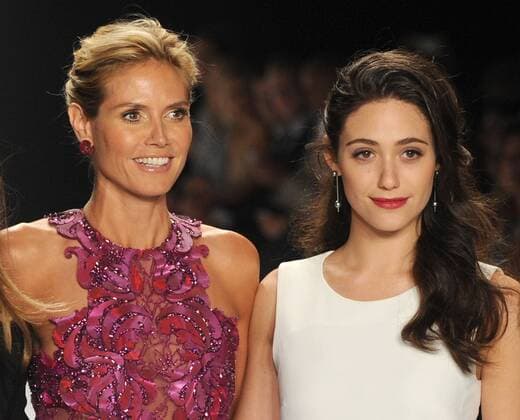 Heidi Klum and Emmy Rossum PROJECT RUNWAY FASHION SHOW AT LINCOLN CENTER New York  NYPixs PicturePerfect