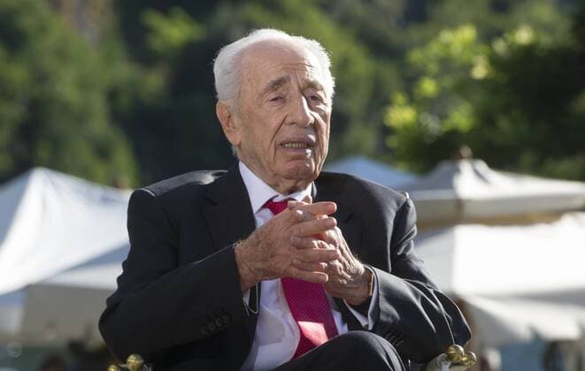 Cernobbio, Italien - Workshop THE EUROPEAN HOUSE - AMBROSETTI Forum - Im Bild: Shimon Peres - politico israeliano -  0