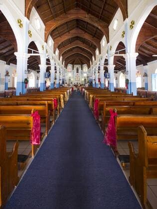 Caribbean, St. Lucia, Soufriere, Church of the Assumption  AM001851
