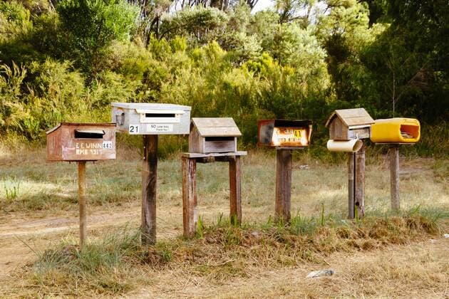 Australia, Western Australia, Mailboxes at the roadside  MBE001024