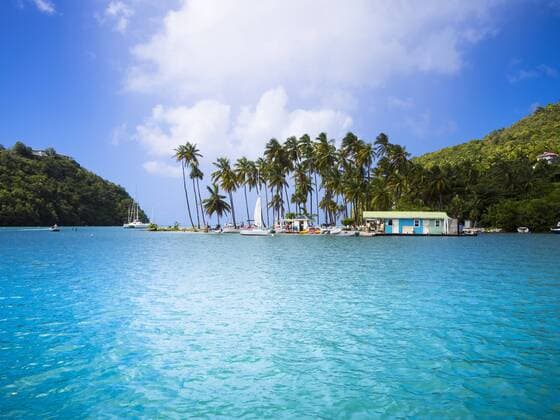 Caribbean, Antilles, Lesser Antilles, Saint Lucia, Marigot Bay  AMF001778