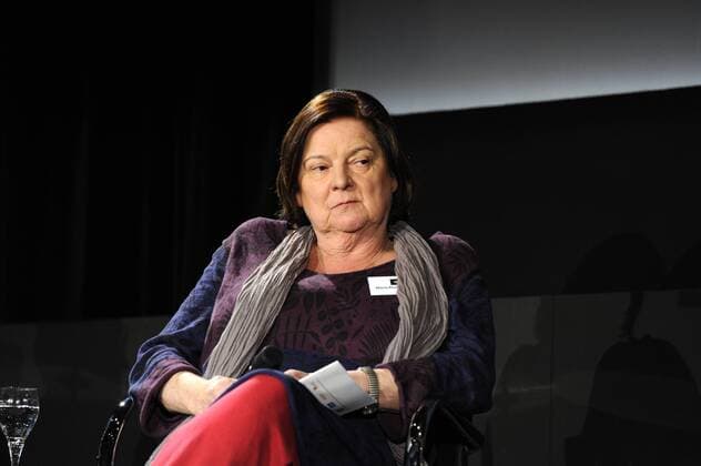 Die Schauspielerin Maria Peschek, aufgenommen am 29.09.2014 in Köln beim Symposium Ziemlich bestes Fernsehen - Wunsch und Wirklichkeit der Deutschen Akademie für Fernsehen (DAFF) .