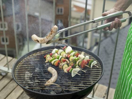 Barbecue grill with roast sausage model released property released  WESTF05927