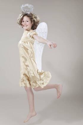 Girl jumping, smiling, portrait model released  MAEF003061