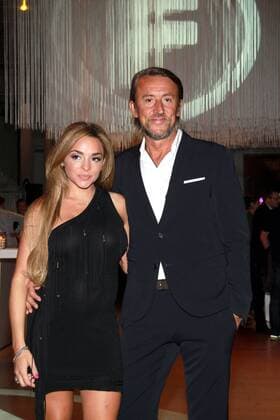 10 Jahre Fernsehmacher. TV-Produzent Markus Heidemanns ( Die Fernsehmacher ) mit seiner schwangeren Ehefrau Estefania anläßlich des 10jährigen Firmenjubiläums seiner Produktionsfirma am 18.09.2014 in Hamburg.