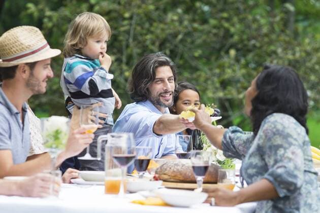 People on a garden party model released property released  ABF000590