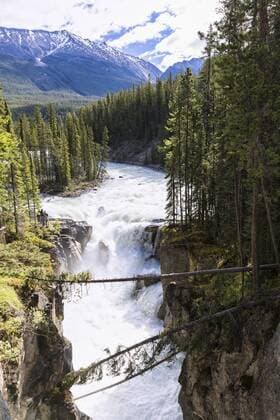 Canada, Alberta, Jasper National Park, Sunwapta Falls, Sunwapta River  FOF005748