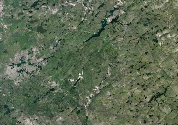 Carswell Meteor Impact Crater, Saskatchewan, Canada, True Colour Satellite Image. True colour satellite image of Carswell impact structure, Saskatchewan, Canada (diameter : 39 km). Image taken on 5 August 1991 using LANDSAT data. 913_03_PO00436
