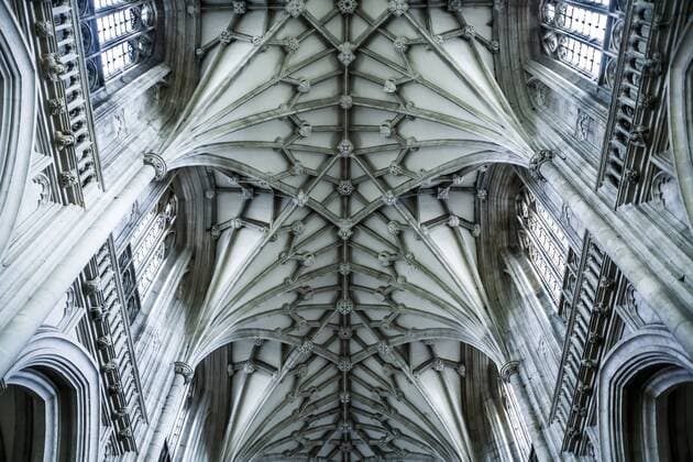 United Kingdom, England, Hampshire, Winchester Cathedral, groin vault  DIS000988