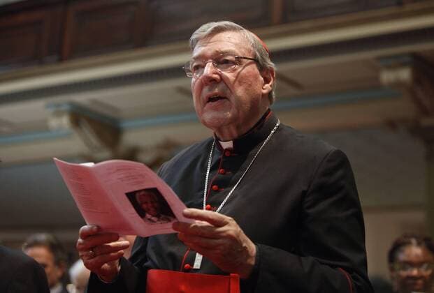 FILE A Friday, Dec. 13, 2013 file photo of Cardinal George Pell during the Memorial Service of Nelson Mandela in Sydney. It was announced on Tuesday, Feb. 25, 214 that Cardinal Pell will head a new finance ministry overseeing the Holy See s economic affairs following a wave of scandals at the Vatican bank. (AAP Image Daniel Munoz) NO ARCHIVING 985_19_aap_20140225000897649565