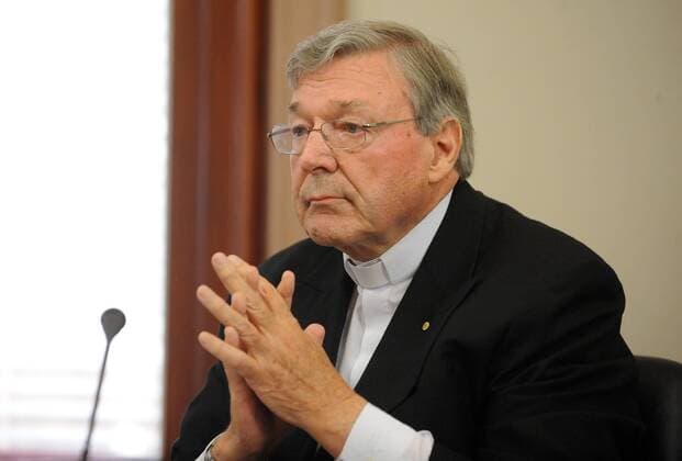 FILE A Monday, May 27, 2013 file photo of Catholic Archdiocese of Sydney, Cardinal George Pell, appearing at the Victorian Government inquiry into child abuse in Melbourne. It was announced on Tuesday, Feb. 25, 214 that Cardinal Pell will head a new finance ministry overseeing the Holy See s economic affairs following a wave of scandals at the Vatican bank. (AAP Image Joe Castro) NO ARCHIVING 985_19_aap_20140225000897649582