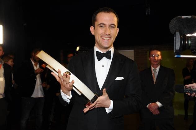 Igor Levit mit Preis Klassik Echo-Verleihung Philharmonie Gasteig Ehrung, Auszeichnung, Preis München 26. Oktober 2014