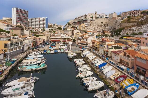 France, Provence-Alpes-Cote d Azur, Bouches-du-Rhone, Marseille, Vallon des Auffes, Fishing Harbour  WDF002690