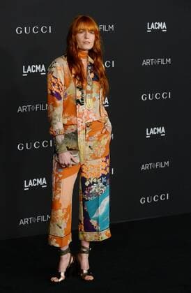 Singer Florence Welch attends the fourth annual LACMA Art + Film gala honoring Barbara Kruger and Quentin Tarantino in Los Angeles on November 1, 2014.  LAP20141101811