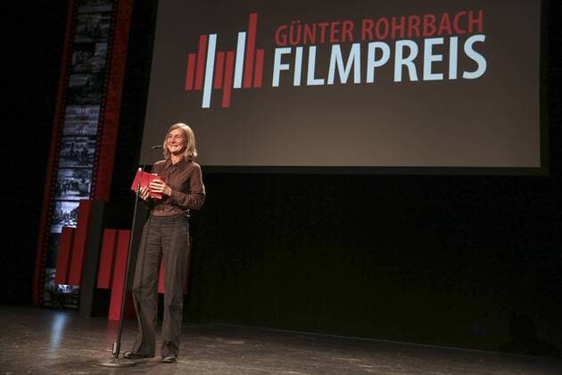 Der Günter Rohrbach Filmpreis wird am Freitag 07.11.2014 zum vierten Mal in der neuen Gebläsehalle in Völklingen verliehen. Im Bild: Kamerafrau Judith Kaufmann, die den Preis der Saarland Film GmbH gewinnen konnte.