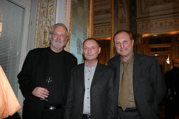 Wien 07 11 2003 - Günter BRUS Ausstellung in der Albertina - Gerhatd ROTH - Günter BRUS - Christian Ludwig ATTERSEE