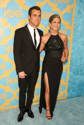 Justin Theroux and Jennifer Aniston 72ND ANNUAL GOLDEN GLOBE AWARDS HBO AFTER PARTY Beverly Hills  Chris Hatcher PicturePerfect