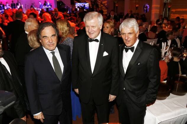 Oliver Stone, Horst Seehofer und Achim Rohnke beim 42. Deutschen Filmball im Hotel Bayerischer Hof. München, 17.01.2015 Foto:xD.xBedrosianx xFuturexImage