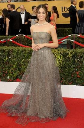 Emmy Rossum 21ST ANNUAL SCREEN ACTORS GUILD AWARDS: ARRIVALS Los Angeles  Patrick Rideaux PicturePerfect