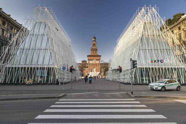 EXPO-Gate der Weltausstellung in Mailand 2015, Castello Sforzesco, Largo Cairoli, Via Dante, Mailand, Italien, Europa ibljun04064584.jpg