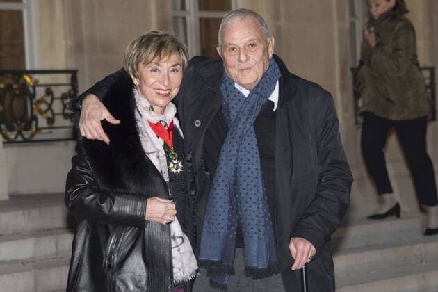 Julia KRISTEVA, Philippe Sollers - Verleihung des Offizierskreuzes der Ehrenlegion im Elysee-Palast in Paris, Frankreich - 18 02 2015 JBAutissier Panoramic 