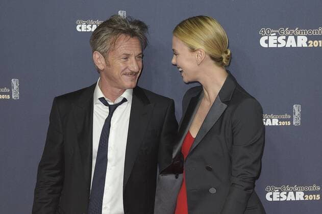 Sean Penn et Charlize Theron CELEBRITES : 40eme Ceremonie des Cesars - Photocall - 20 02 2015 JBAutissier Panoramic 