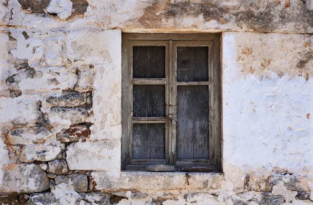 Greece, Gerolimenas, old window  WWF003514