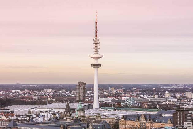 Germany, Hamburg, View from St. Michael s Church on the Heinrich-Hertz-Tower  ZMF000360