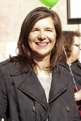 Katrin Göring-Eckardt bei der Demo zum Frauenkampftag 2015. Seit 1921 gehen Frauen am 8. März weltweit auf die Straße und kämpfen für Gleichberechtigung. Berlin, 08.03.2015 Foto:xM.xEllguthx xFuturexImage