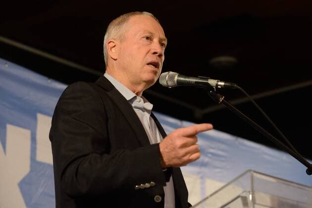March 12, 2015 - Ramat-Gan, Israel - Ex IDF General Yoav Galant of Kulanu Party speaks to supporters during an elections campaign event on March 12 th, 2015 in Ramat-Gan, Israel. Ramat-Gan Israel  - ZUMAn230