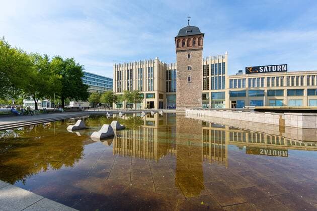 Roter Turm und Galerie Roter Turm , Chemnitz, Sachsen, Deutschland