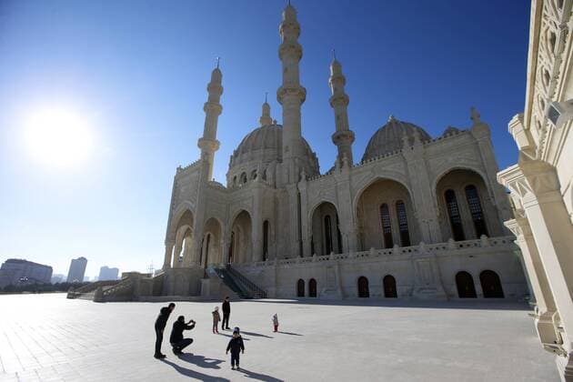 Baku is the capital of the Eropean Games 2015.Muslim mosque.