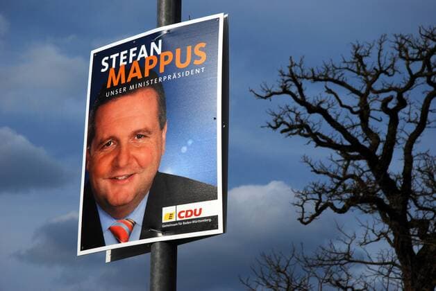 Wahlplakat Stefan Mappus CDU Copyright: JOKER ErichxHäfele JOKER110314568703