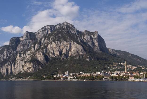 the city of Lecco by Lake Como, Lombardy, Italy  1080300108