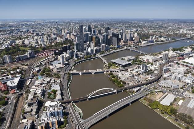 Skyline von Brisbane, Brisbane, Australien Skyline of Brisbane, Brisbane, Australia Skyline von Brisbane, Australien 