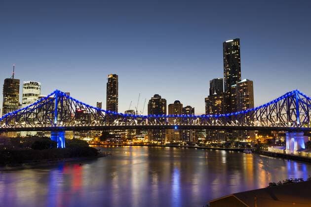 Brisbane Skyline und Story Bridge, Brisbane, Australien Skyline of Brisbane and Story Bridge, Brisbane, Australia Brisbane Skyline und Story Bridge, Australien 
