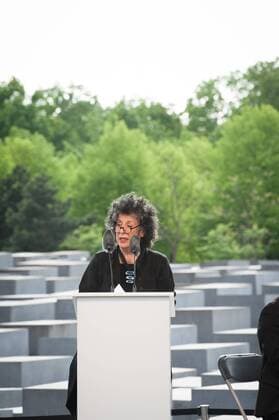 Lea Rosh, Initiatorin, anlässlich des Festaktes am Holocaustmahnmal in Berlin zum 10.Jahrestag der Übergabe des Denkmals für die ermordeten Juden Europas.