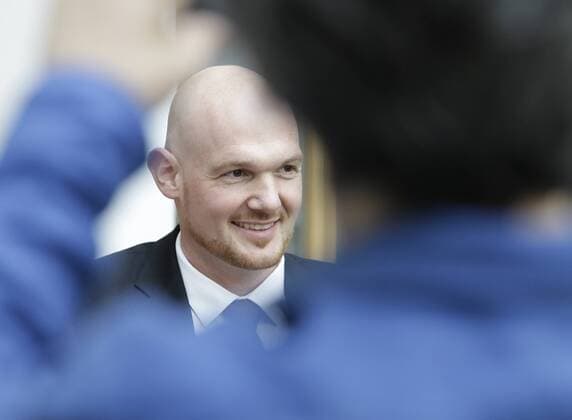 Berlin, Bundespressekonferenz, Thema: Internationaler Jugendgipfel im Rahmen von G7, Foto: Alexander Gerst, ESA-Astronaut und UNICEF-Botschafter