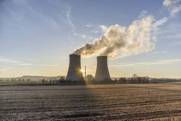 IMAGO Nature: Unsere Erde, Energiequellen, Kernenergie Germany, Lower Saxony, Grohnde, Grohnde Nuclear Power Plant  PVCF000382
