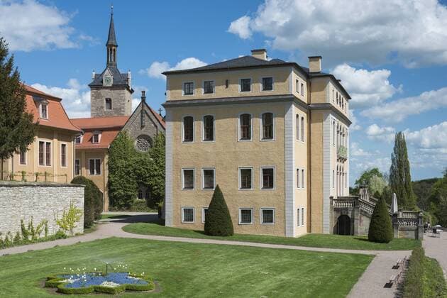  Schloss Ettersburg mit Klosterkirche, UNESCO Weltkulturerbe klassisches Weimar, Ettersberg, bei Weimar, Thüringen, Deutschland, Europa Copyright: imageBROKER/hwo iblhwo04134096.jpg