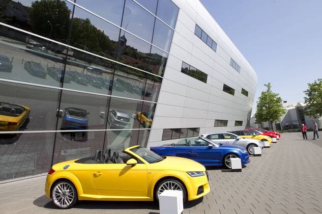 Deutsche Industriestandorte, Audi AG Werk in Neckarsulm Neckarsulm, Germany - May 22, 2015: Audi Shareholders Meeting, General View Audi Shareholders Meeting 2015