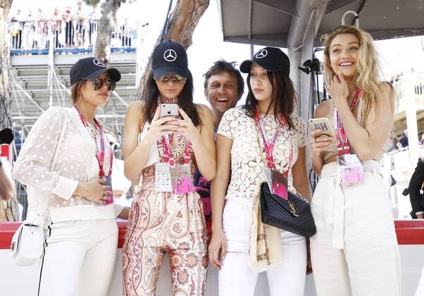 Motorsports: FIA Formula One World Championship 2015, Grand Prix of Monaco Motorsports: FIA Formula One World Championship 2015, Grand Prix of Monaco, Hailey Baldwin, Kendall Jenner, Bella Hadid and Gigi Hadid HOCHxZWEI